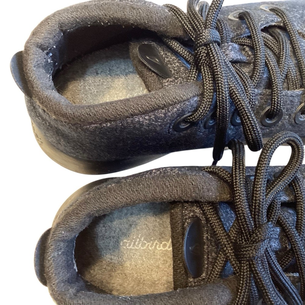 Allbirds Runner Up Mizzle Sneakers Women Sz 8 Black High Top Wool Travel EUC - Picture 7 of 9